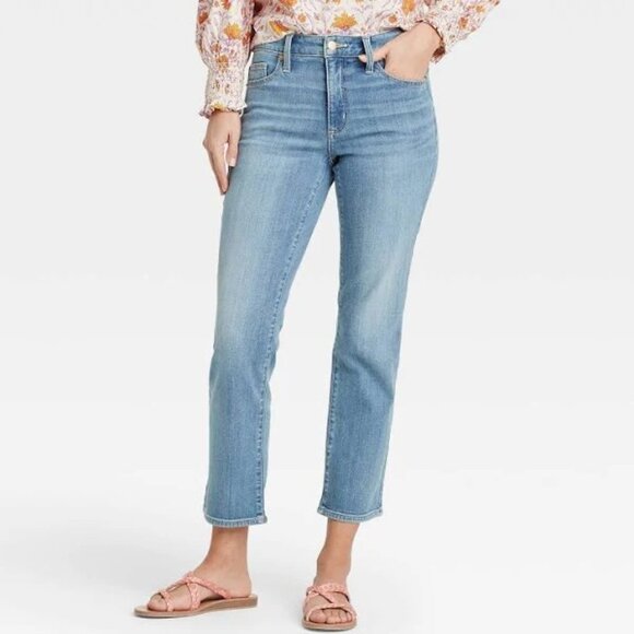 Women’s Vintage Light Blue Stretch Denim Jeans | Size 8/29R | Straight Leg - Picture 1 of 10